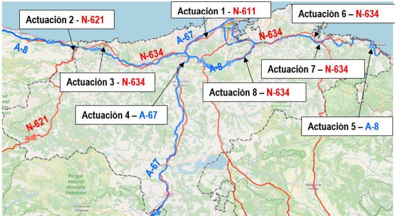 Mitma formaliza las obras de mejora de 8 intersecciones en varias carreteras de Cantabria