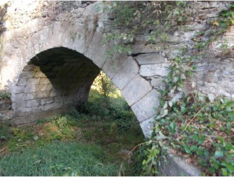 Imagen del puente de Áspera (Sarria)