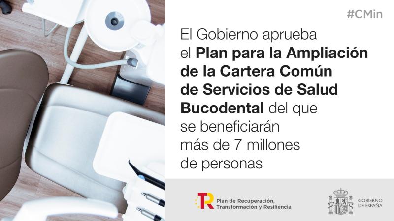 El Gobierno destina más de 6,7 millones de euros a la Comunidad de Madrid para la ampliación de los servicios de Salud Bucodental del SNS